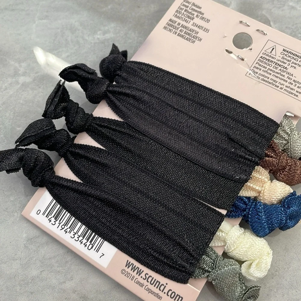 Scunci Elastics No Damage Knotted Hair Ties Ponytail Holders